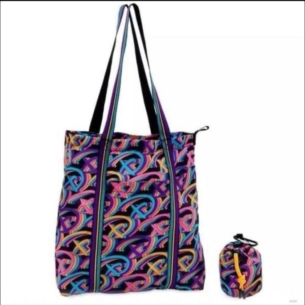 Disney Store signature D tote bag in pouch